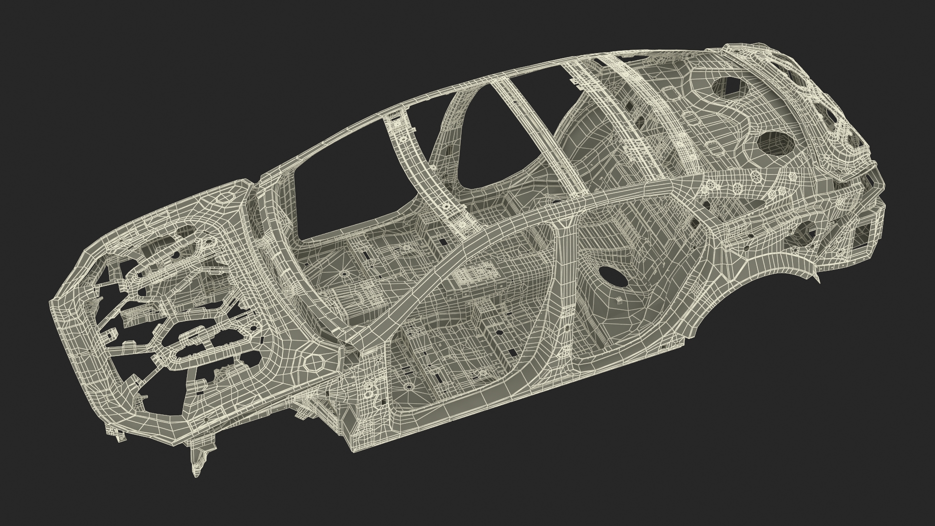 3D Car Frame Rigged
