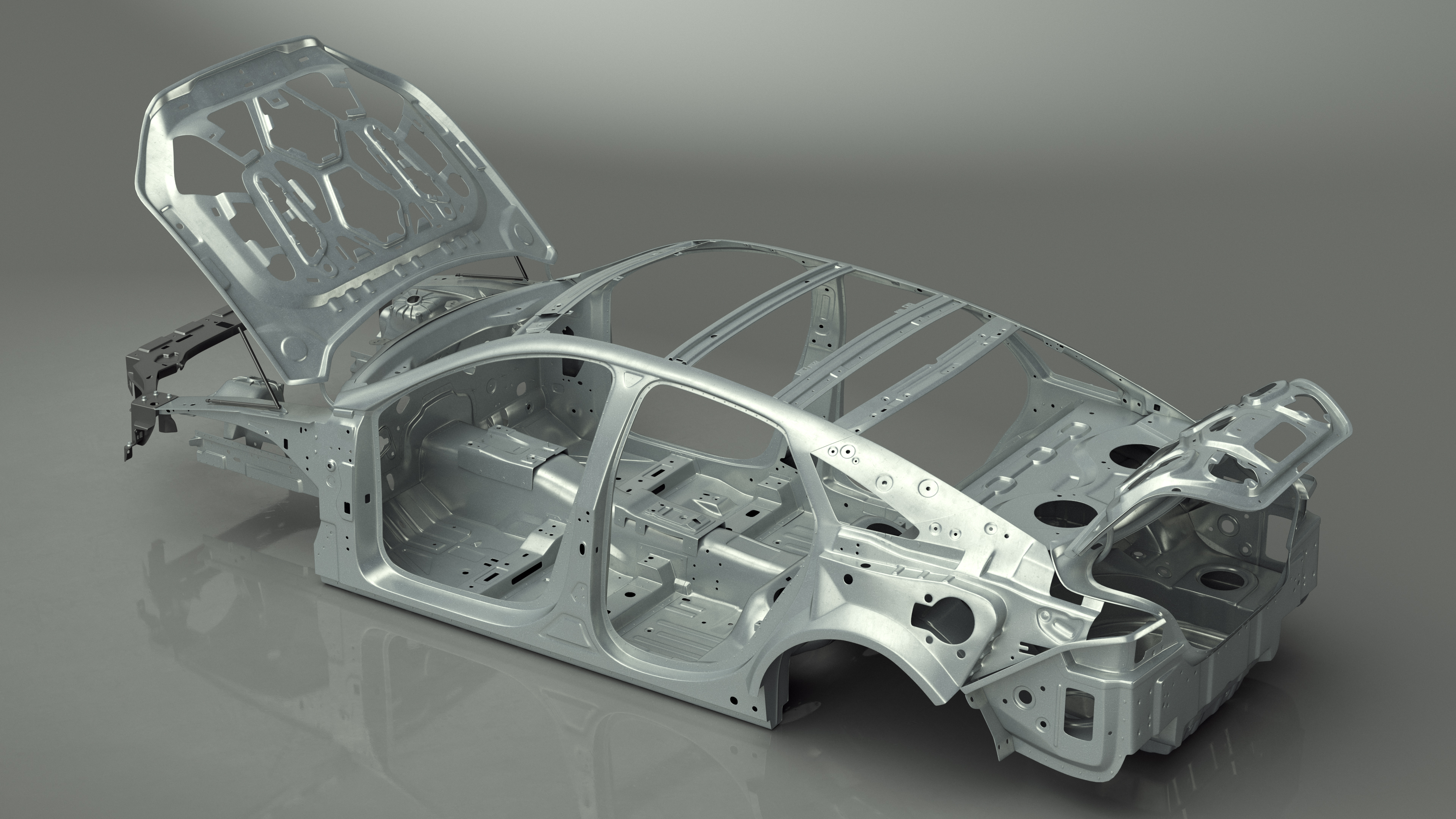 3D Car Frame Rigged