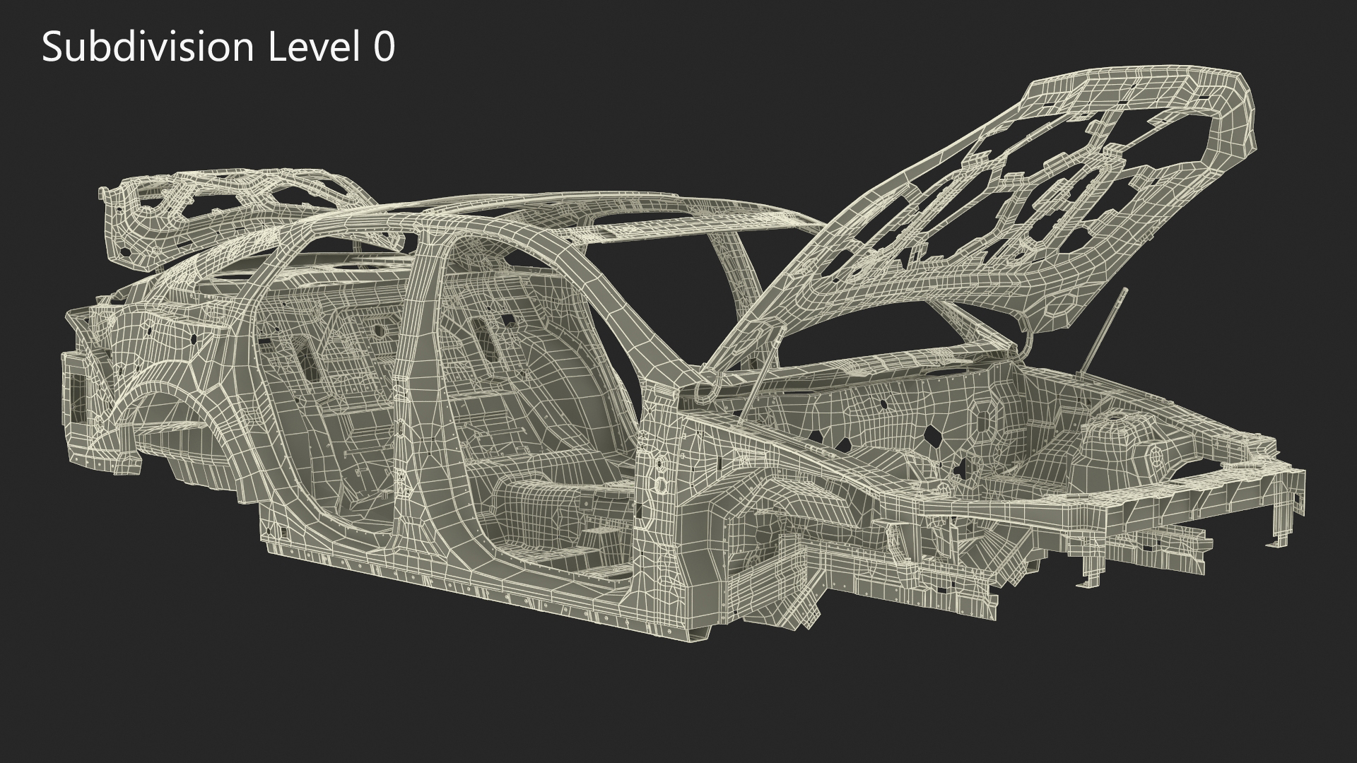3D Car Frame Rigged