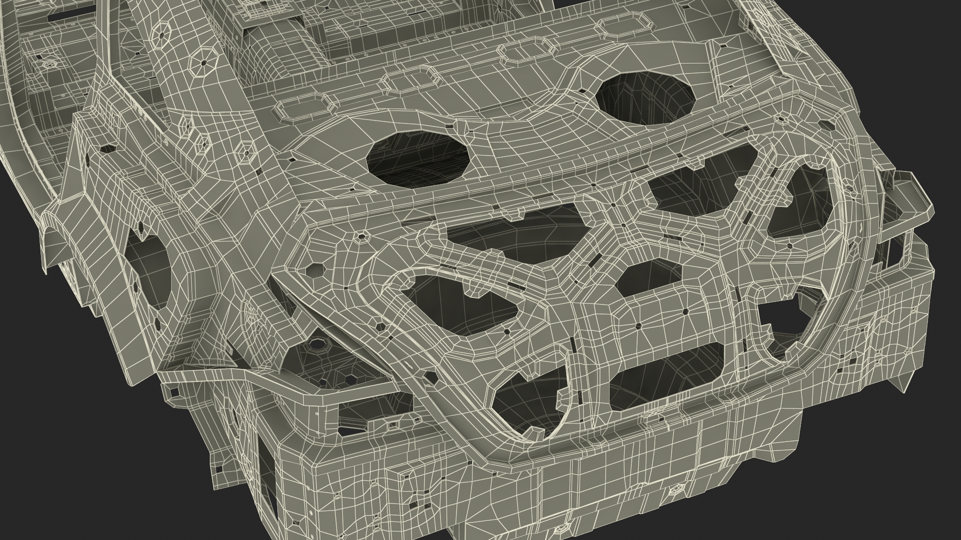 3D Car Frame Rigged