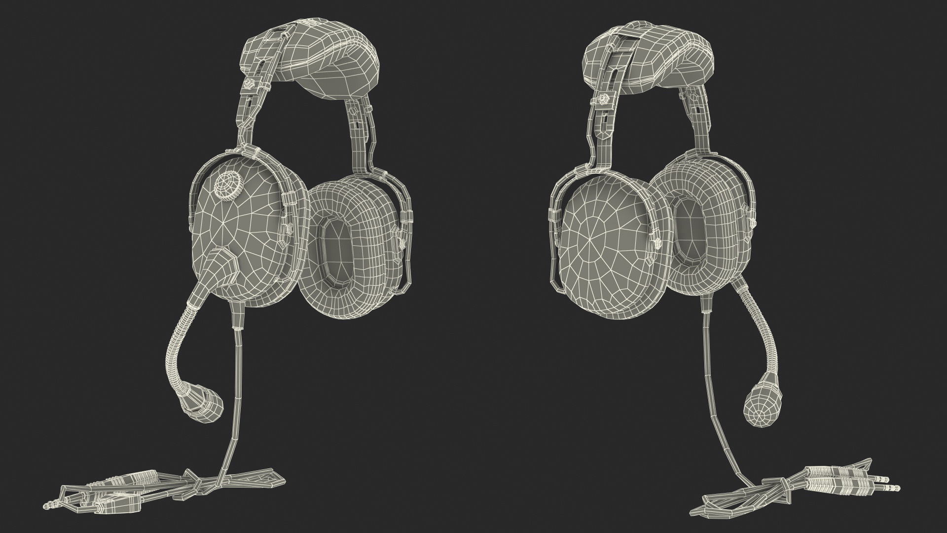 Aviation Headset Hanging 3D model
