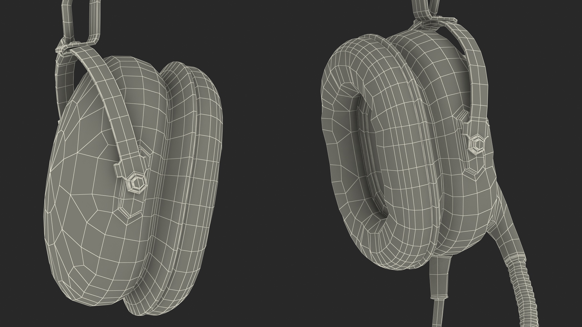 Aviation Headset Hanging 3D model