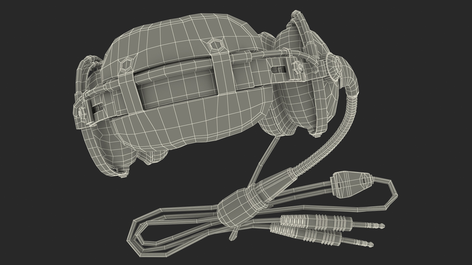Aviation Headset Hanging 3D model