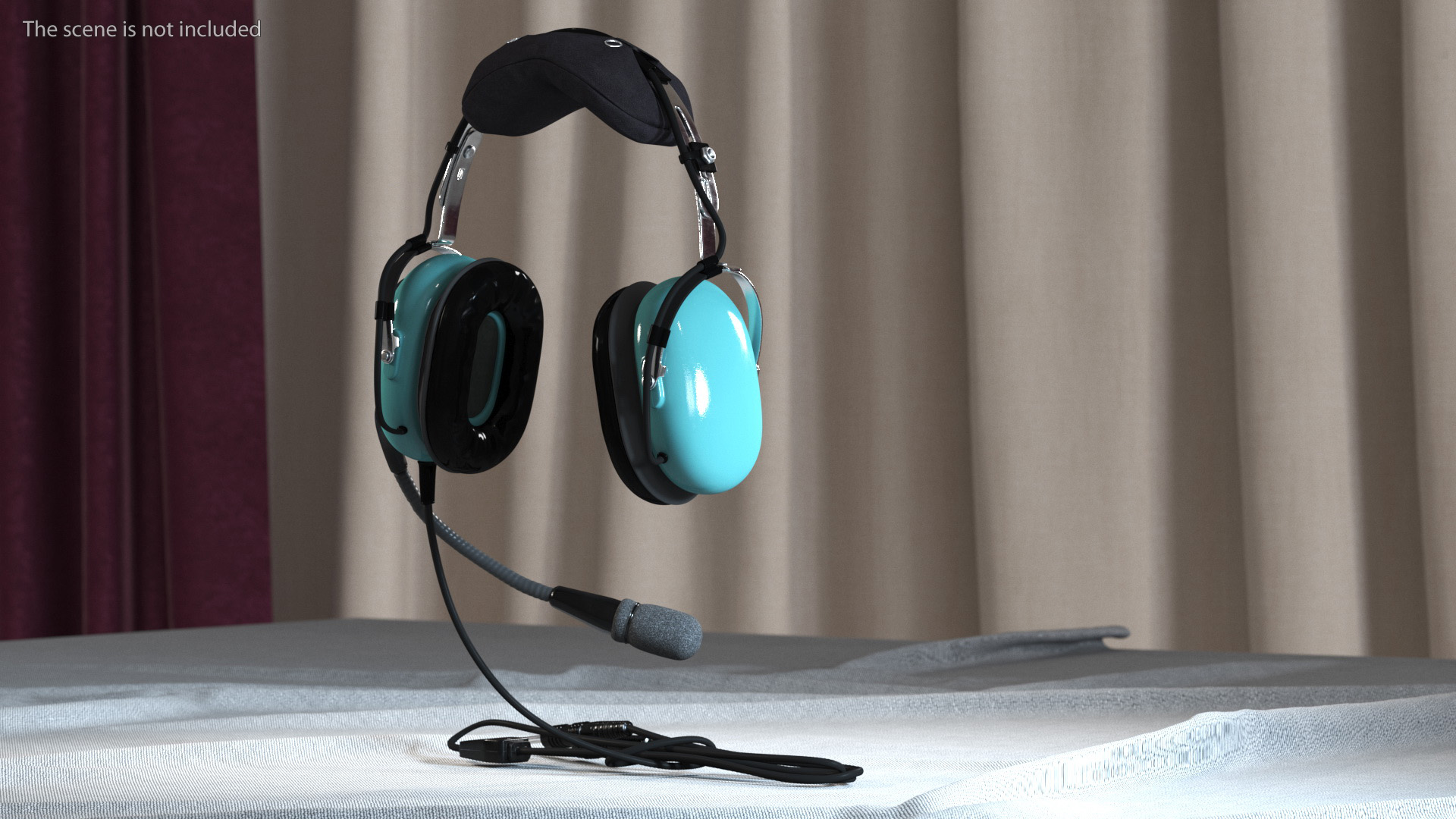 Aviation Headset Hanging 3D model