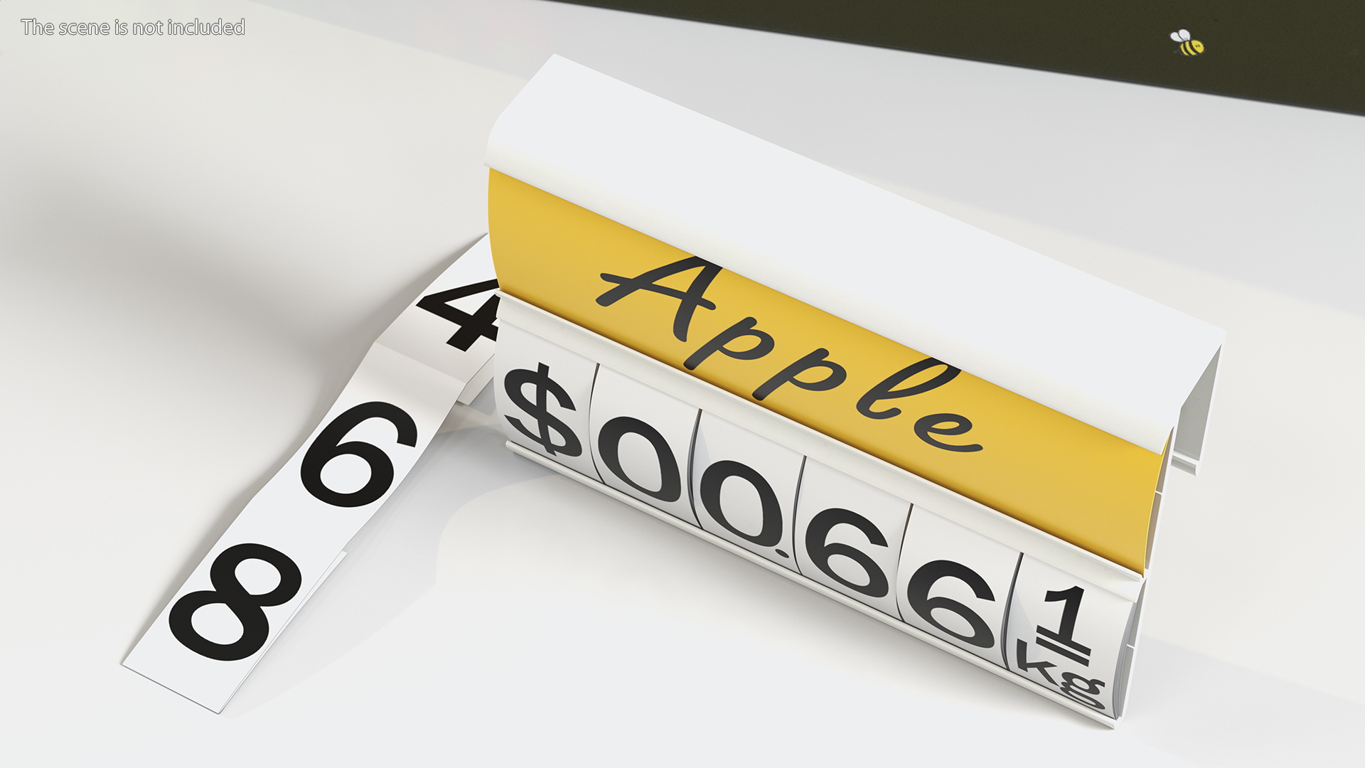 3D model White Plastic Price Tag with Erasable Display