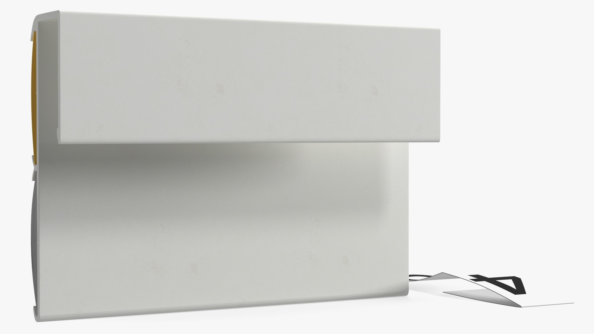 3D model White Plastic Price Tag with Erasable Display