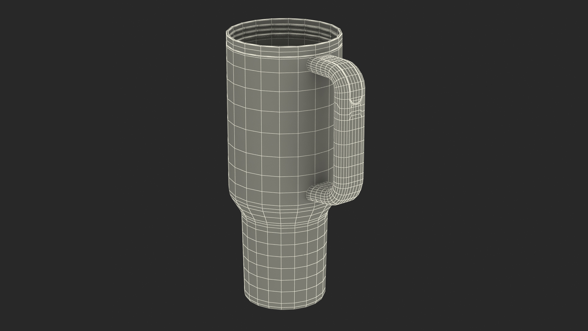 Stanley Quencher Travel Tumbler White Open 3D