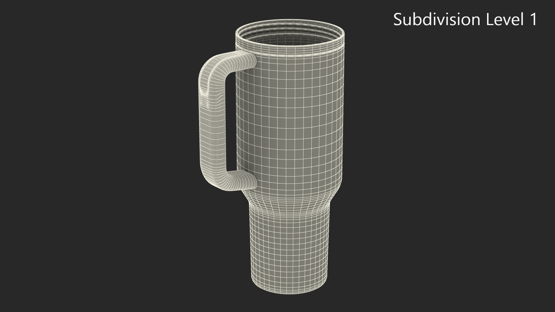 Stanley Quencher Travel Tumbler White Open 3D