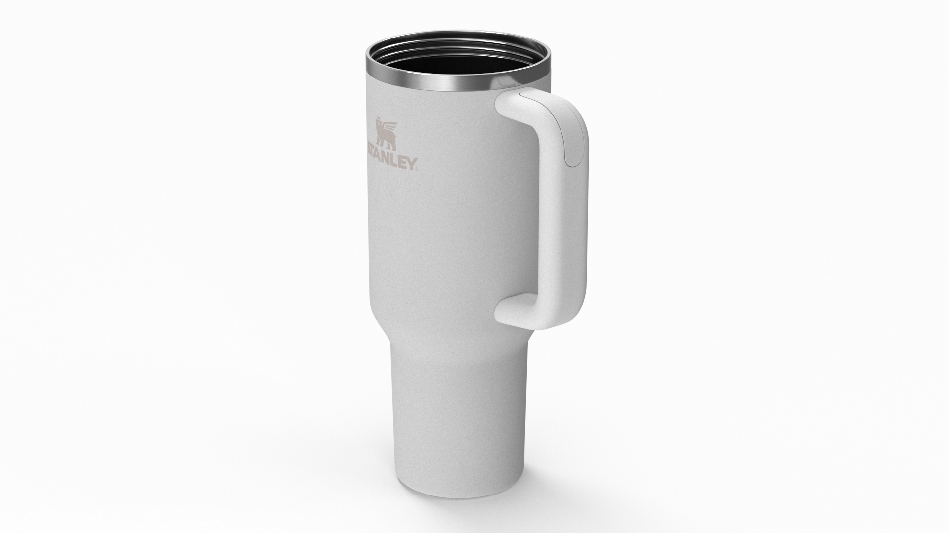 Stanley Quencher Travel Tumbler White Open 3D