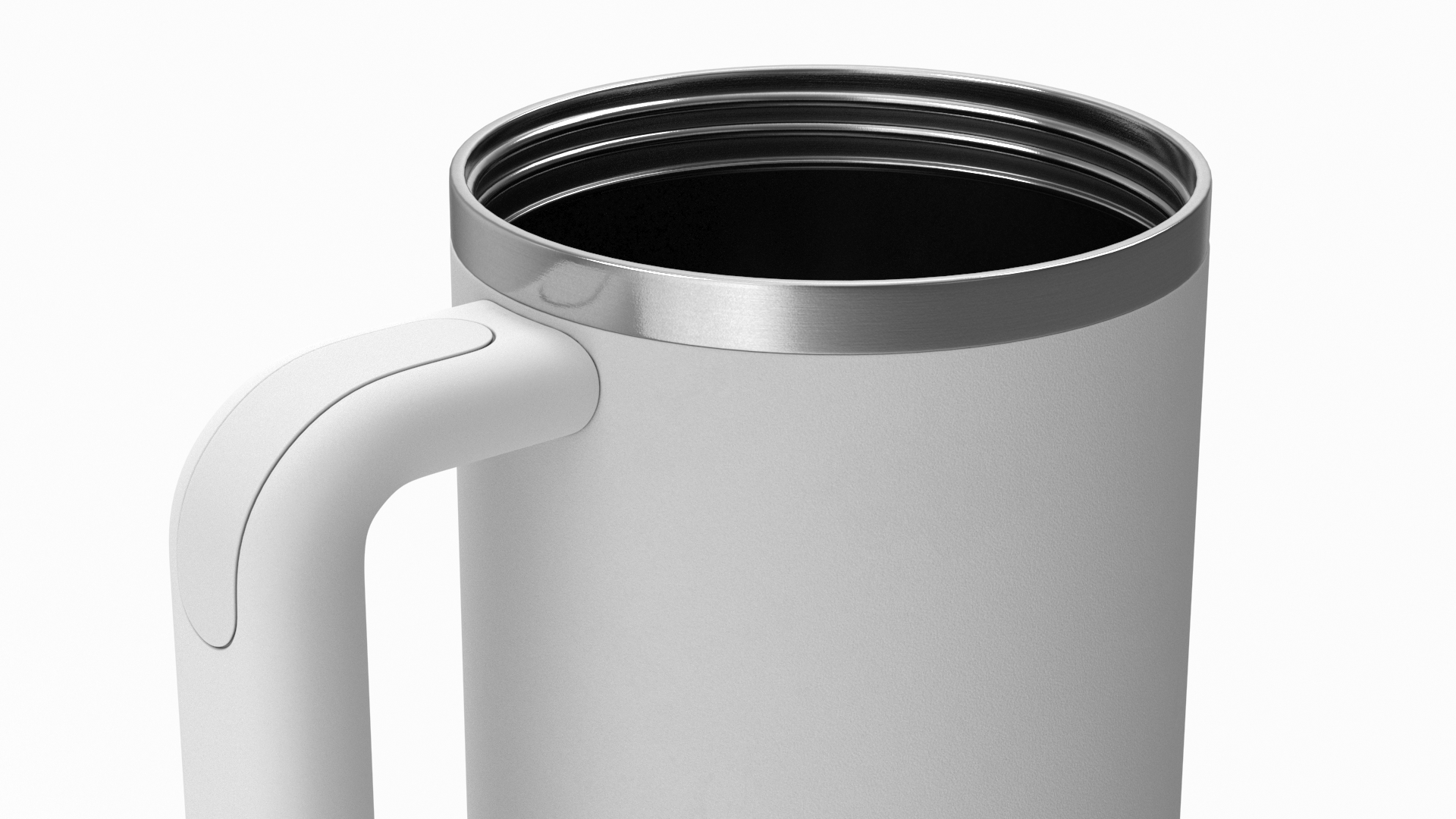Stanley Quencher Travel Tumbler White Open 3D