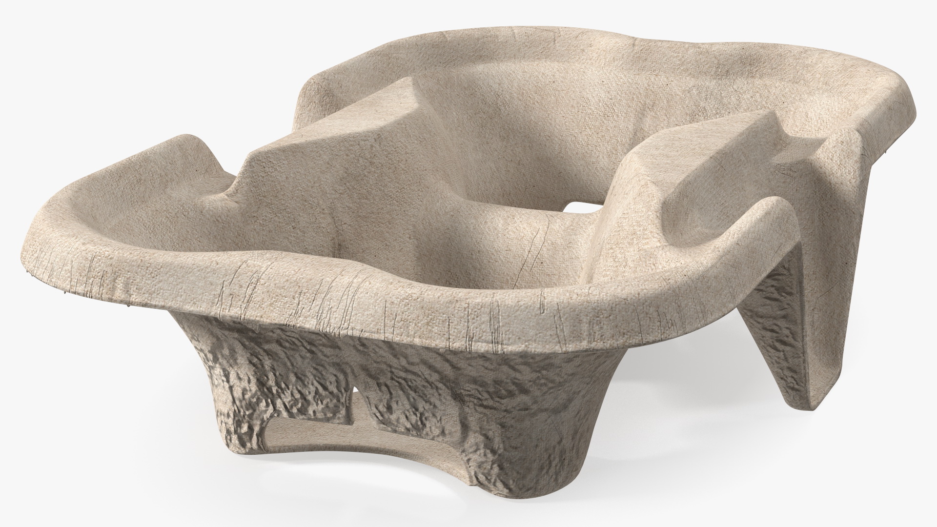 Cardboard Two Cup Holder 3D model