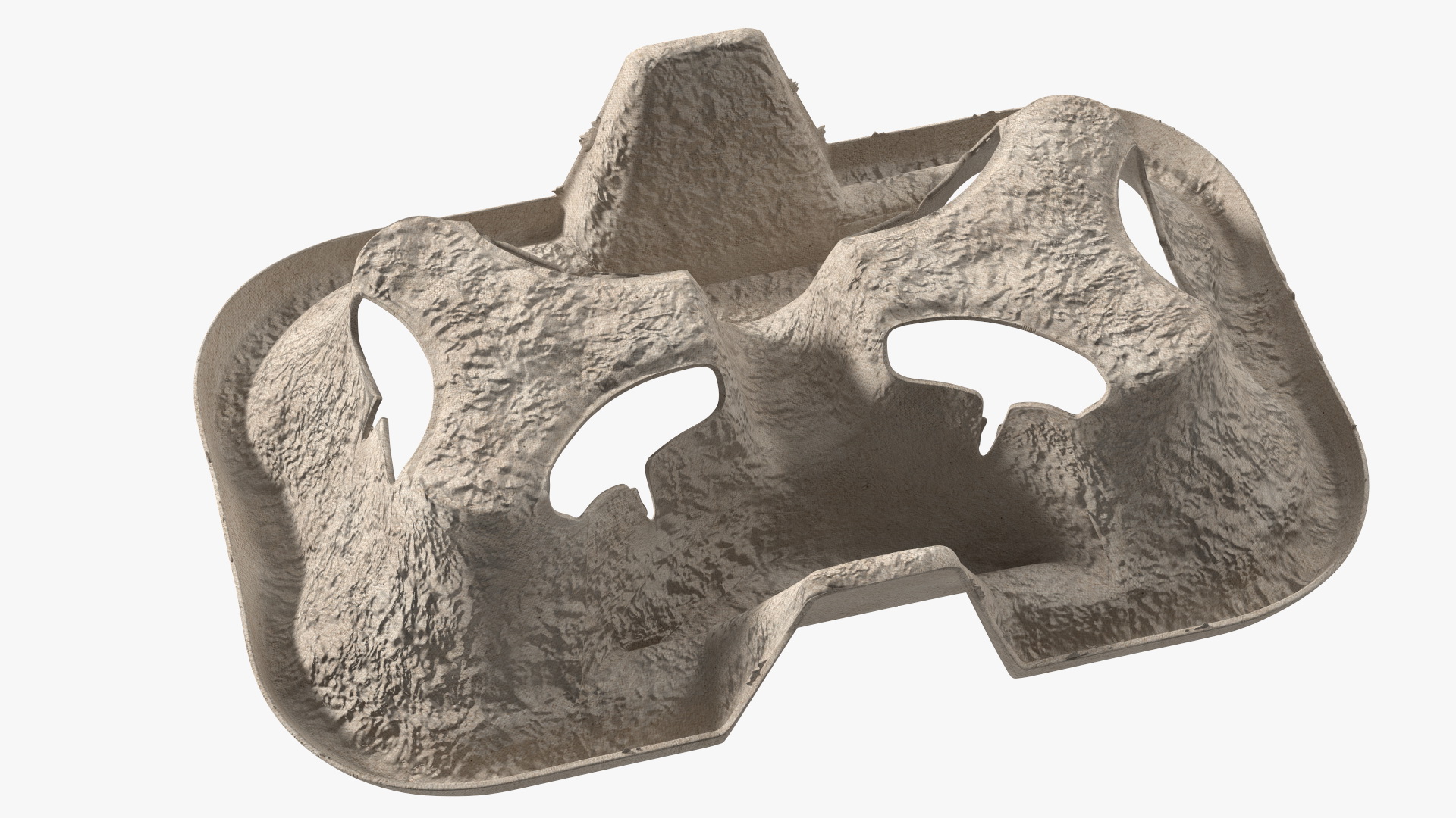 Cardboard Two Cup Holder 3D model