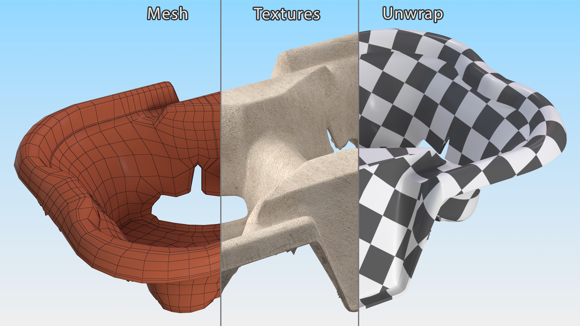 Cardboard Two Cup Holder 3D model