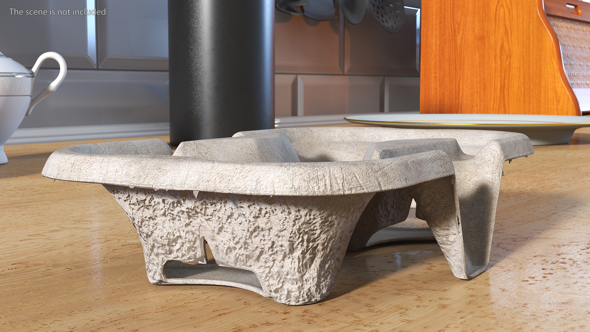 Cardboard Two Cup Holder 3D model