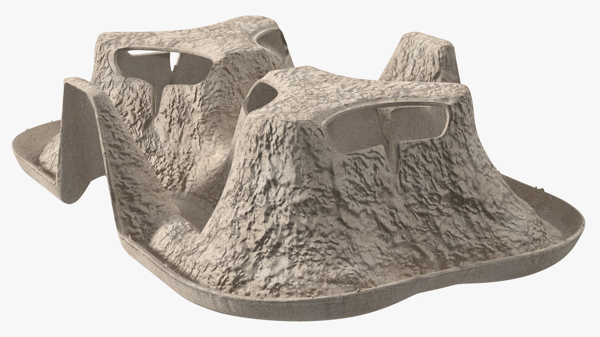 Cardboard Two Cup Holder 3D model