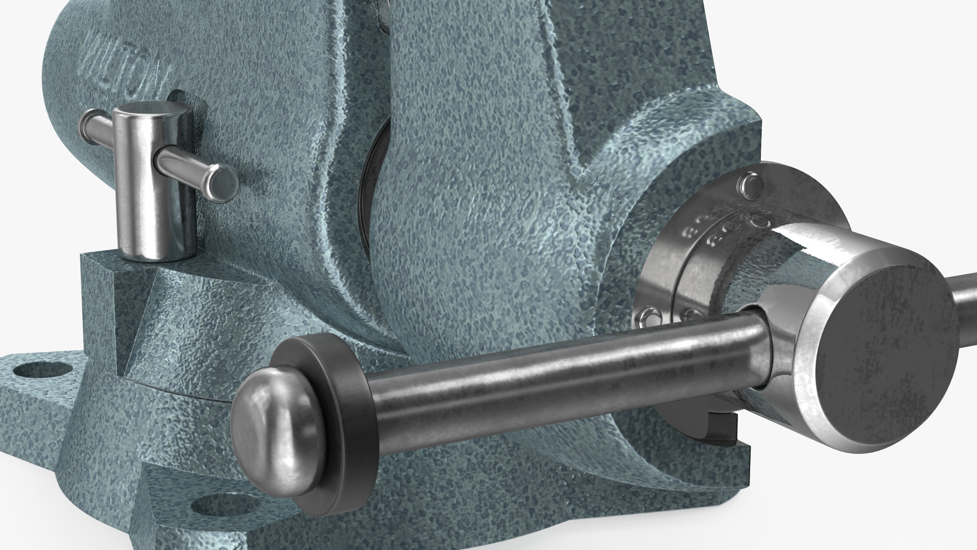 3D Wilton Bench Vise Cross Section Rigged model