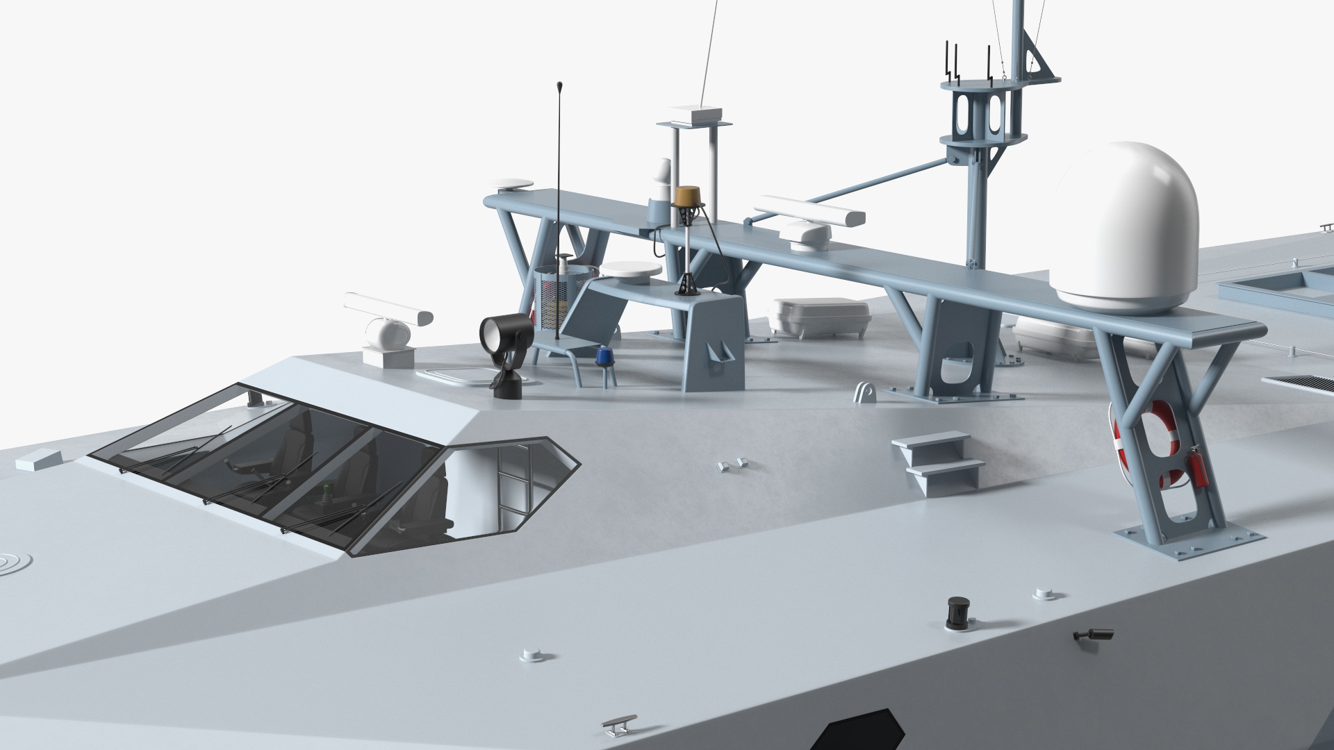 M80 Stiletto Stealth Naval Ship Rigged for Cinema 4D 3D