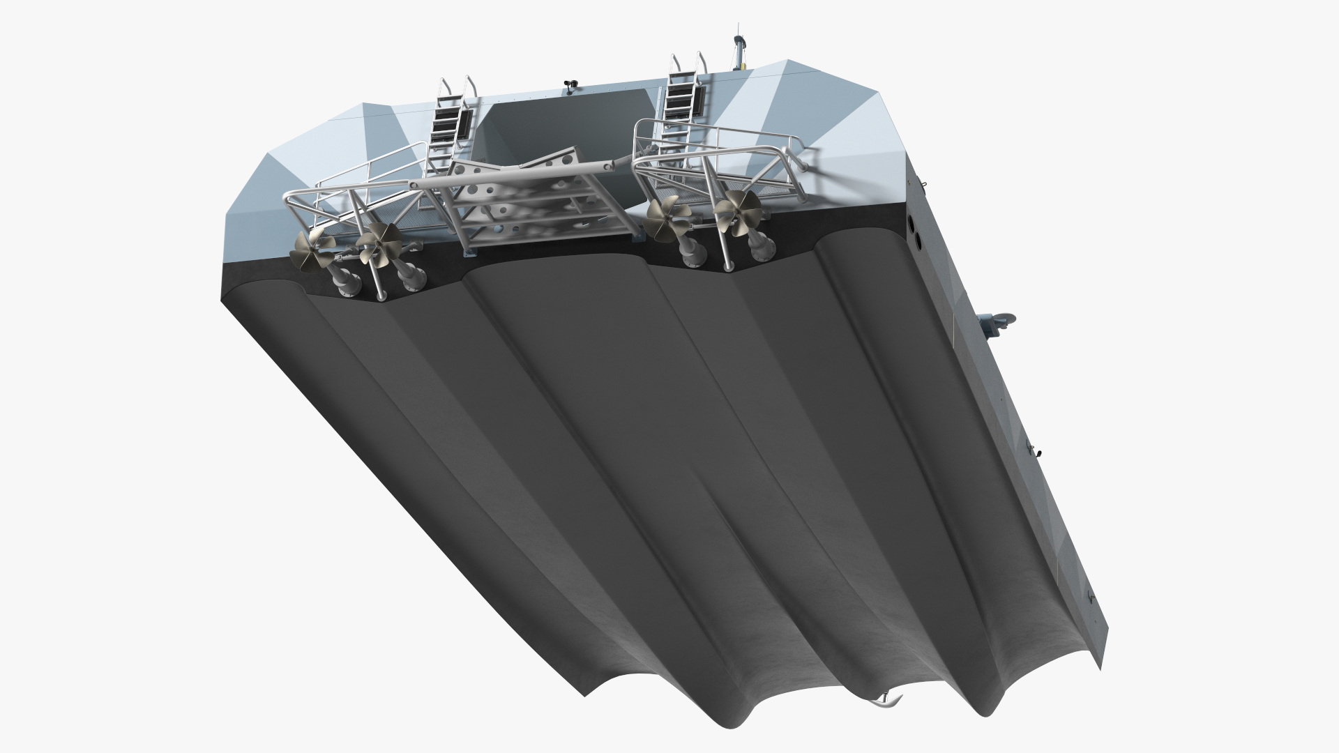 M80 Stiletto Stealth Naval Ship Rigged for Cinema 4D 3D