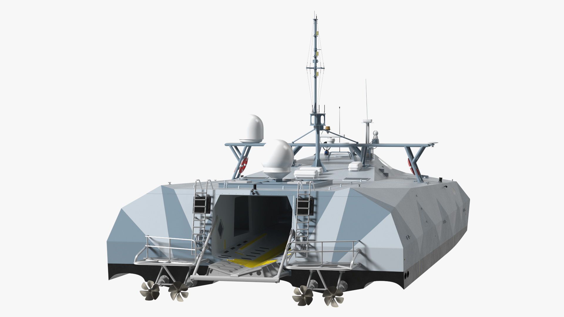 M80 Stiletto Stealth Naval Ship Rigged for Cinema 4D 3D