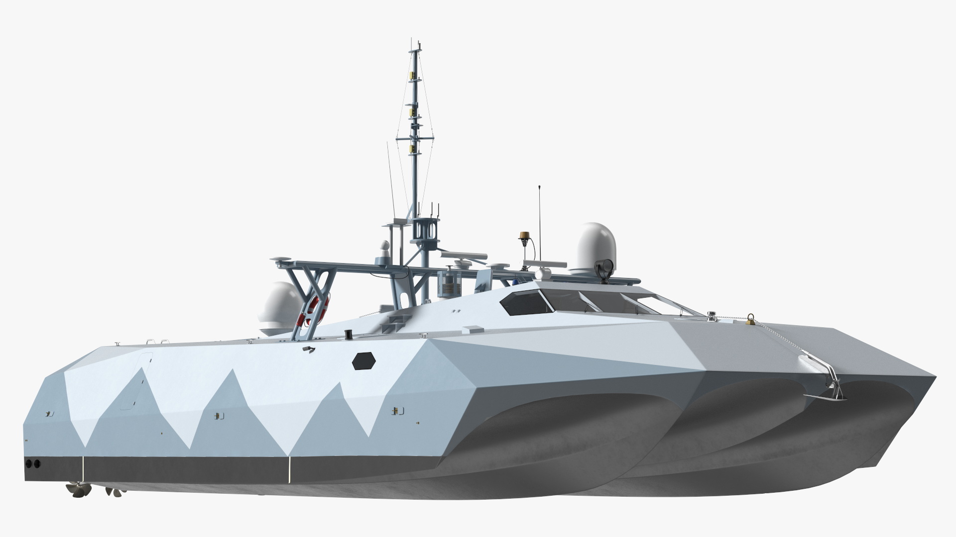 M80 Stiletto Stealth Naval Ship Rigged for Cinema 4D 3D