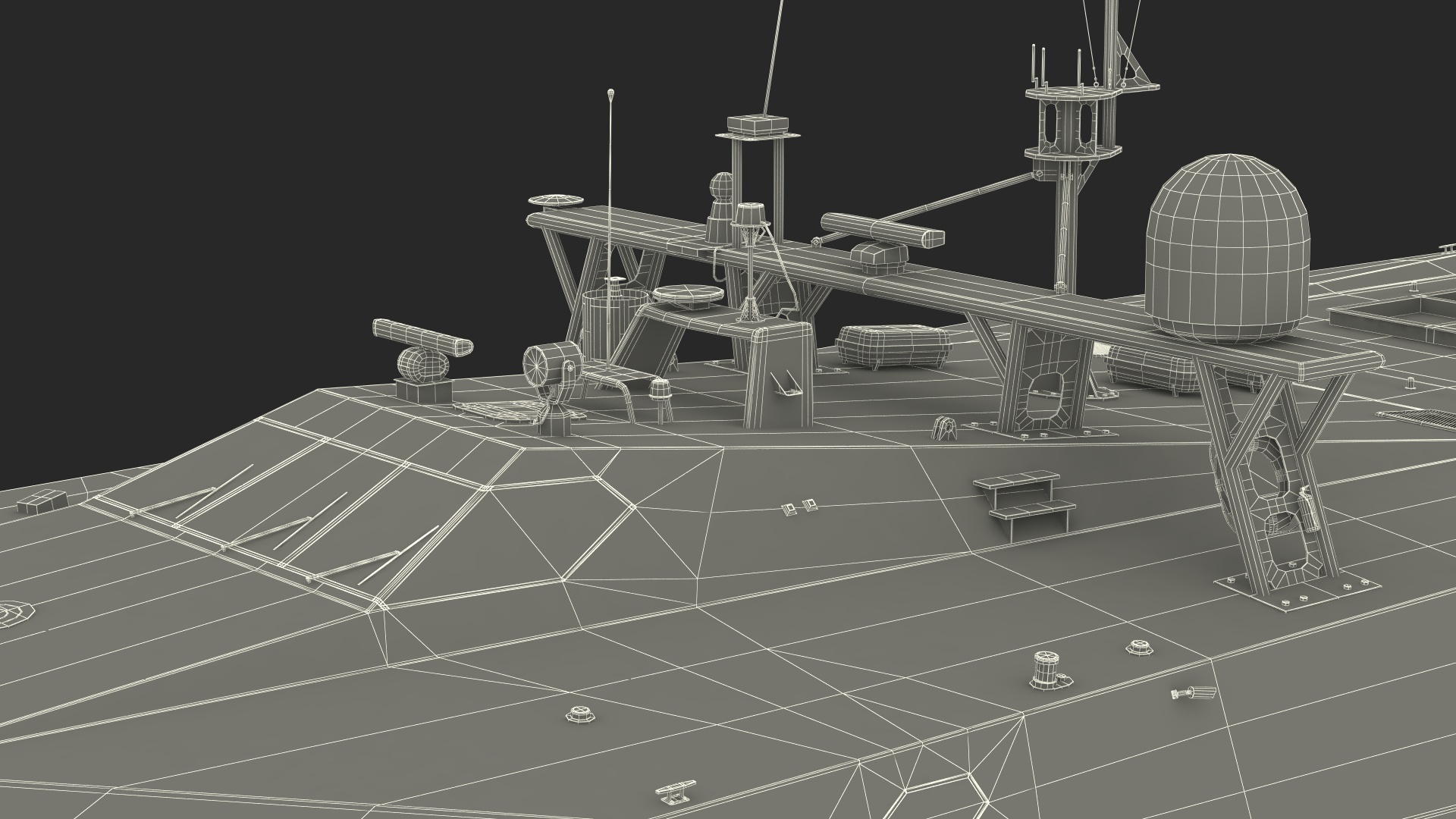 M80 Stiletto Stealth Naval Ship Rigged for Cinema 4D 3D