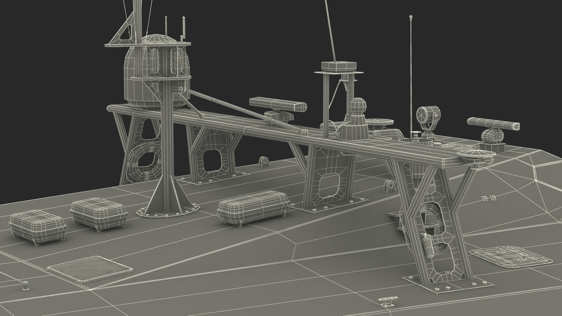 M80 Stiletto Stealth Naval Ship Rigged for Cinema 4D 3D