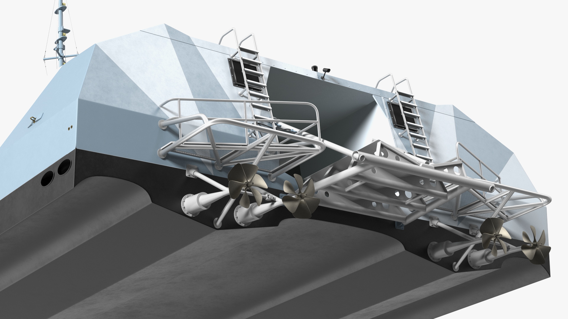 M80 Stiletto Stealth Naval Ship Rigged for Cinema 4D 3D