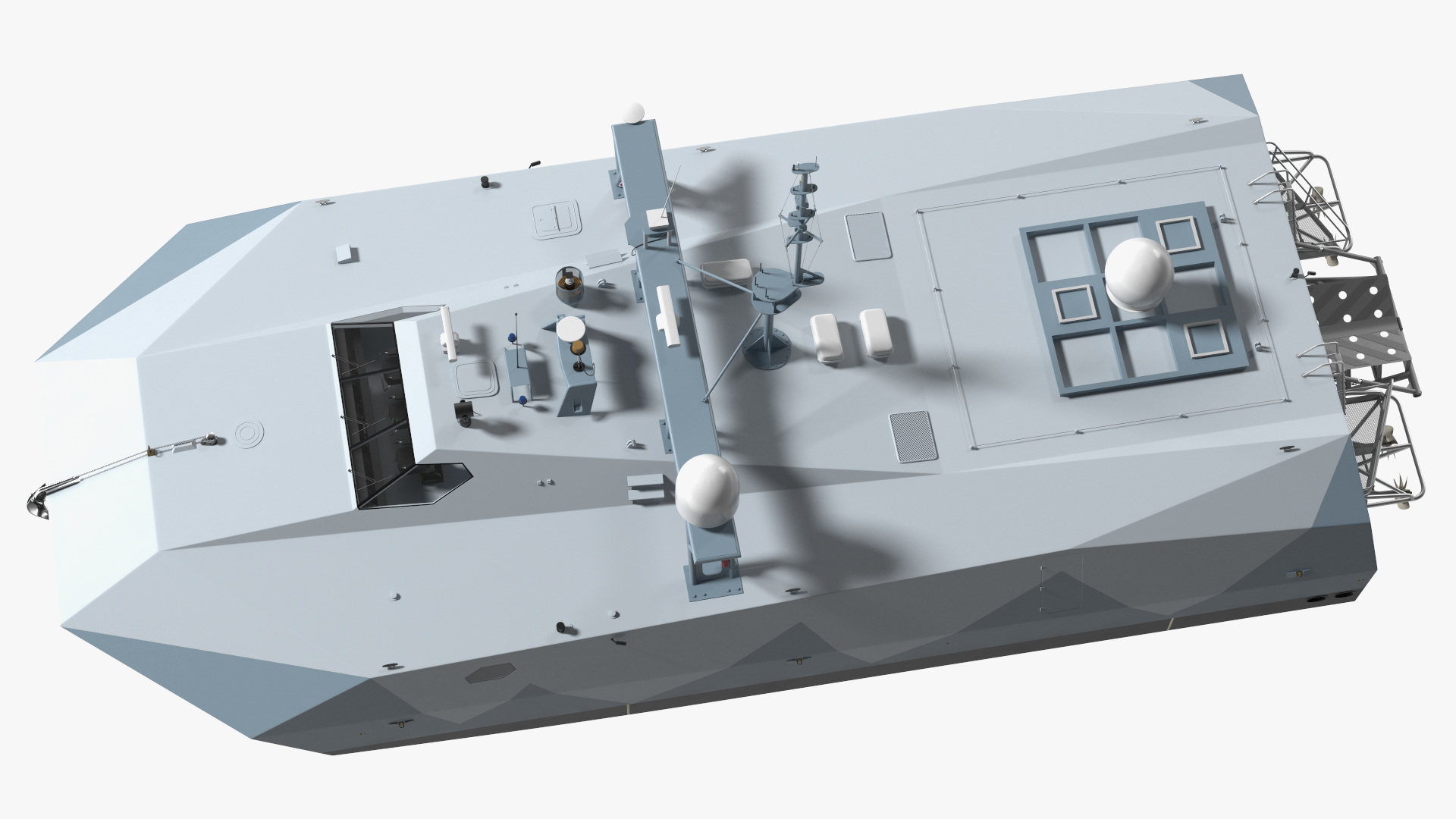 M80 Stiletto Stealth Naval Ship Rigged for Cinema 4D 3D