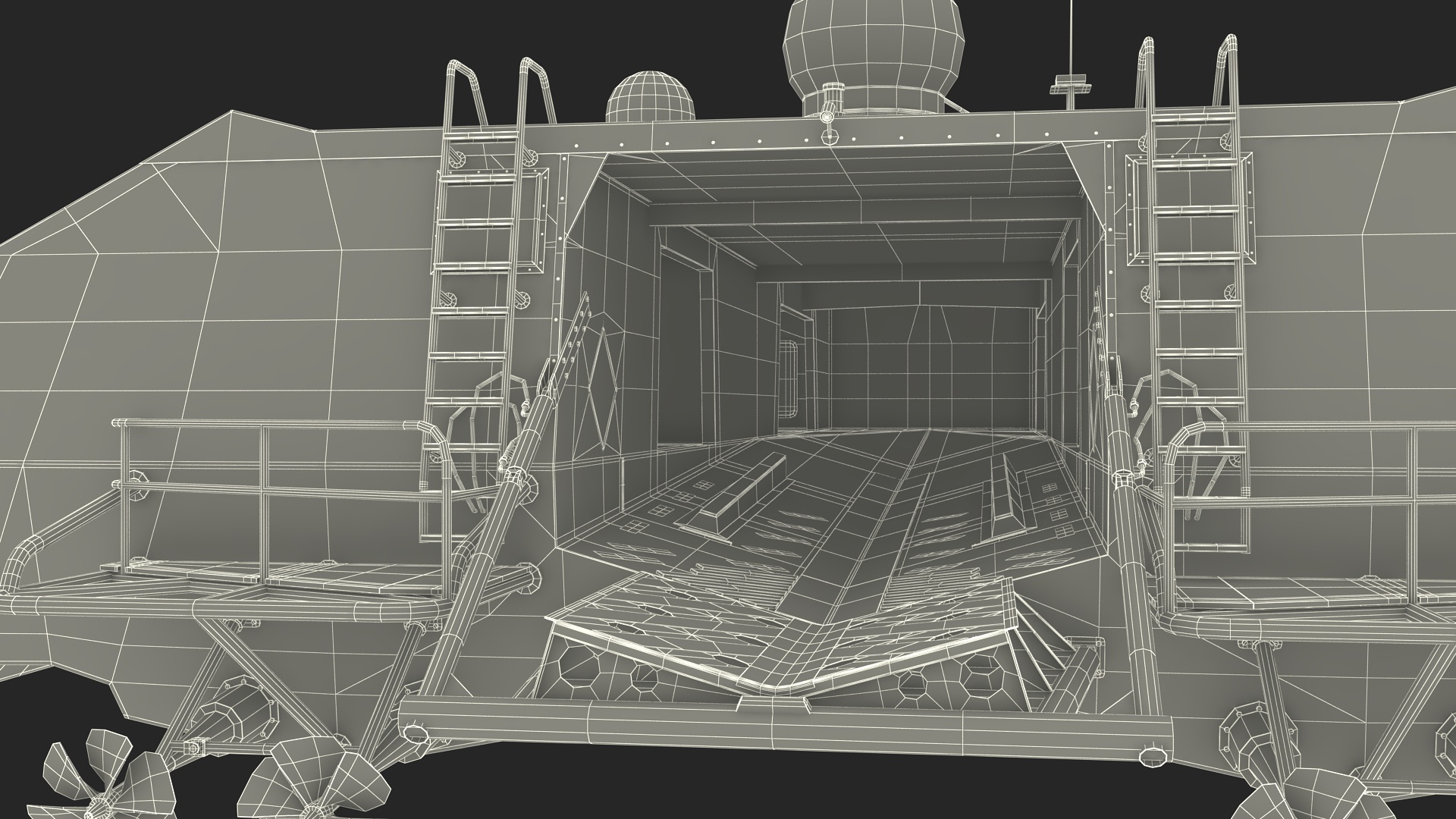 M80 Stiletto Stealth Naval Ship Rigged for Cinema 4D 3D