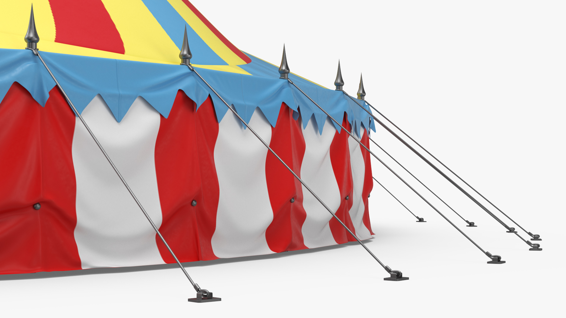 3D model Round Circus Tent Multicolored