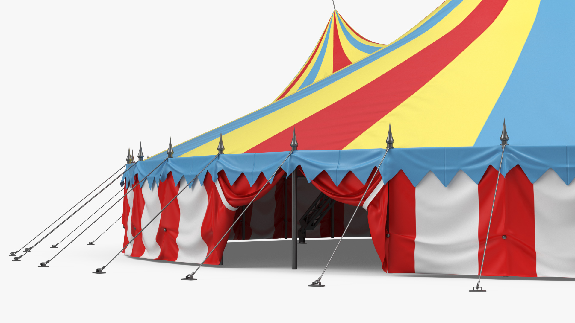 3D model Round Circus Tent Multicolored