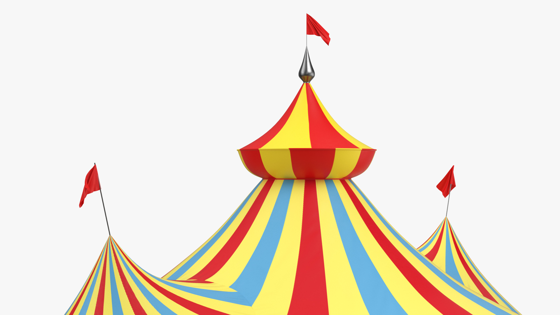 3D model Round Circus Tent Multicolored