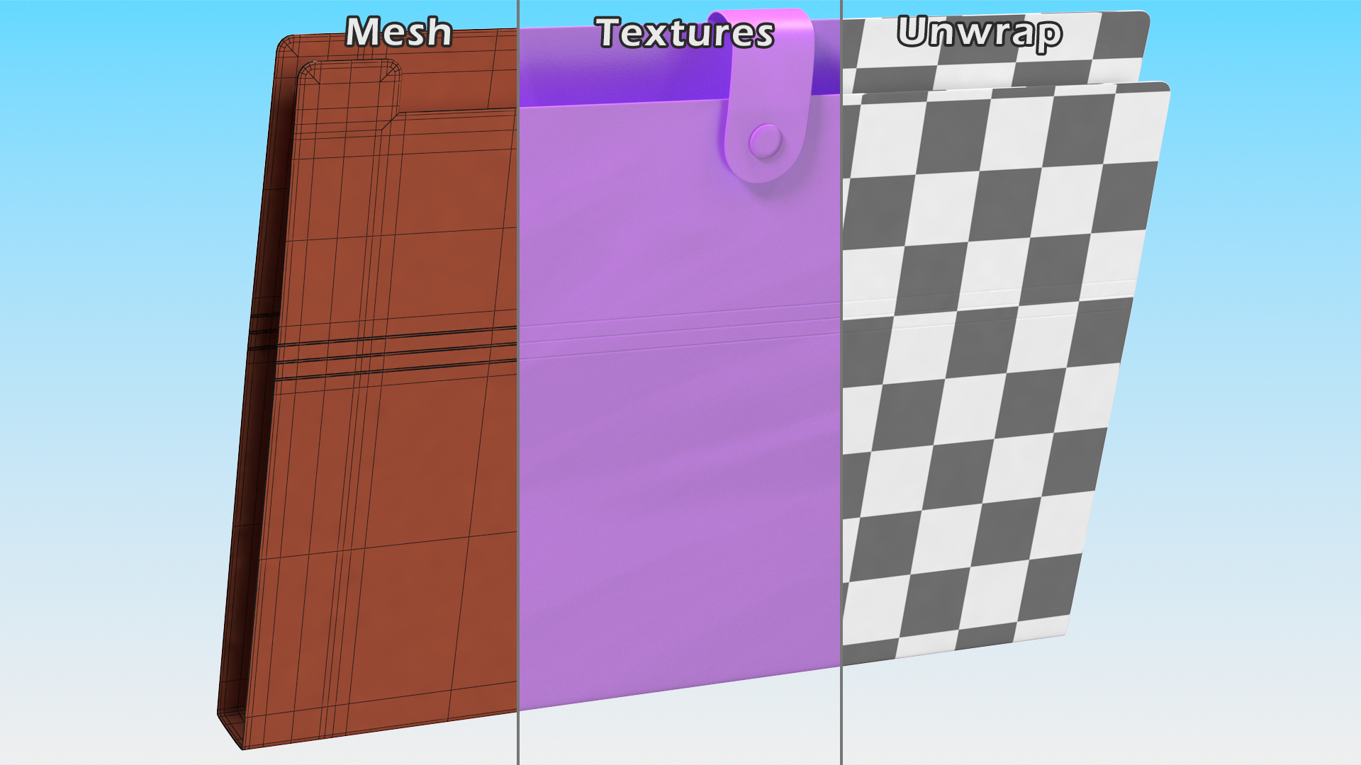 Plastic Folder Empty Closed 3D