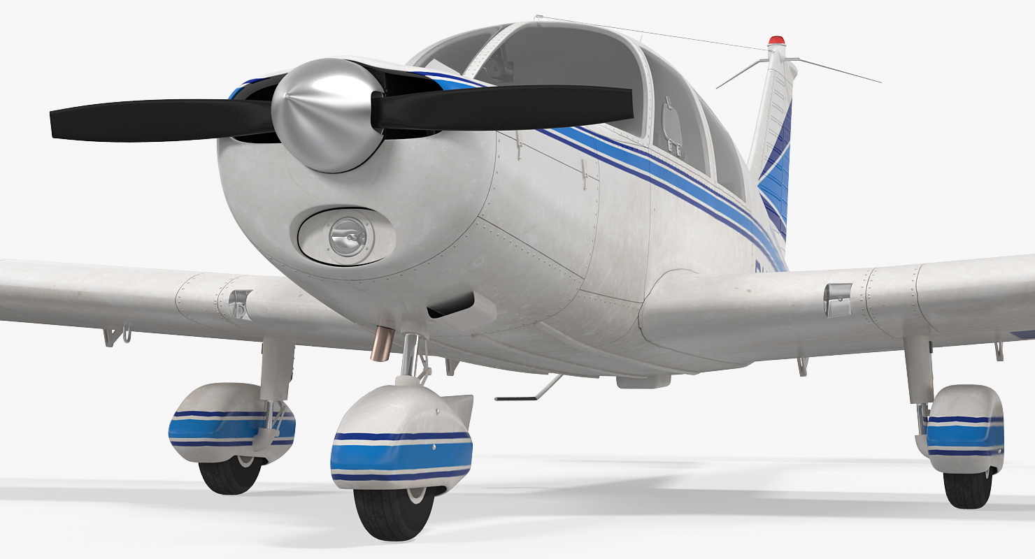 3D Civil Utility Aircraft Piper PA 28 Cherokee model