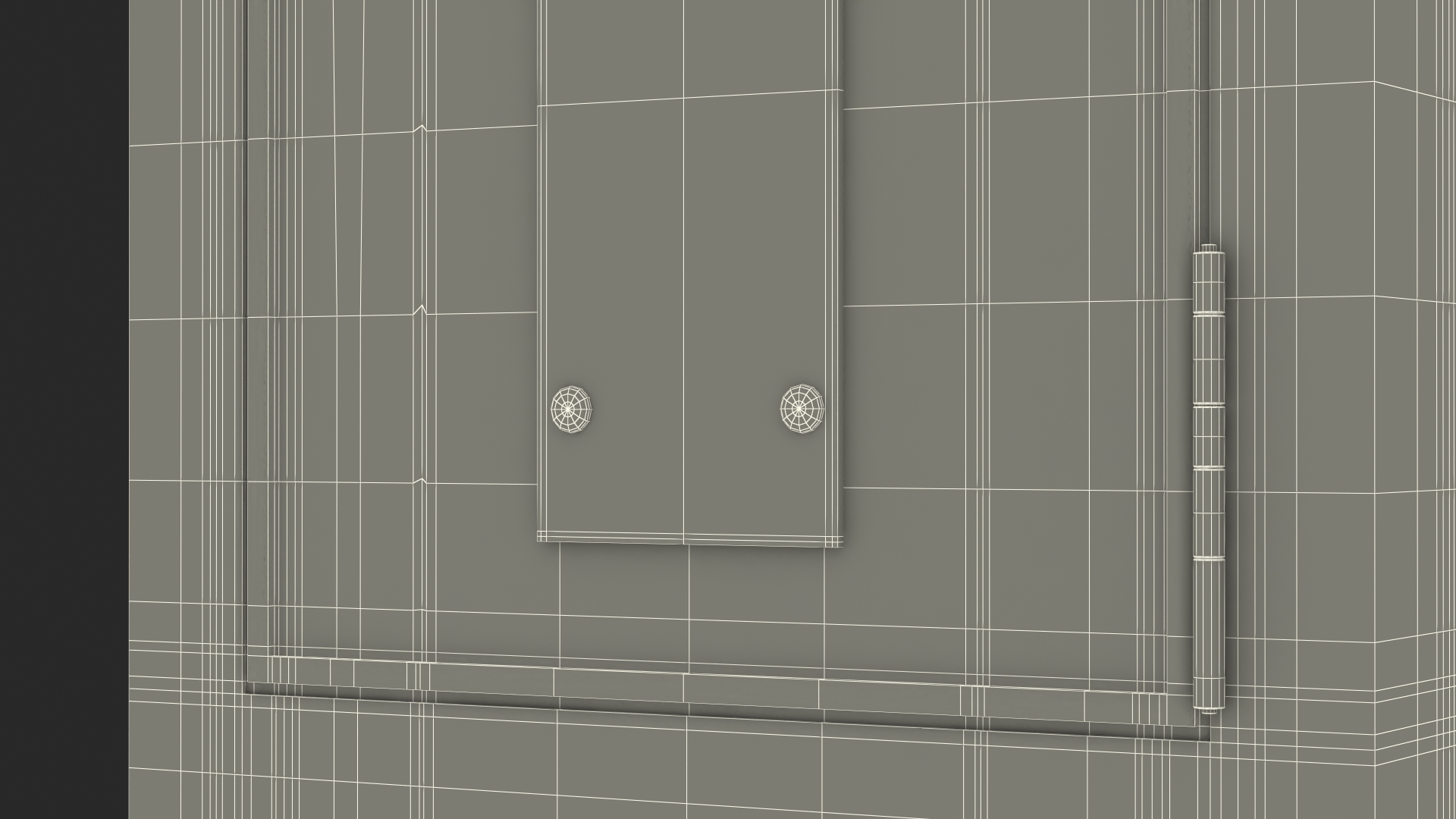 3D model Vintage Wall Mounted Yellow Mailbox