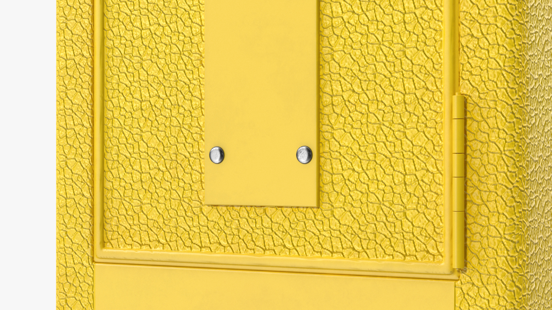 3D model Vintage Wall Mounted Yellow Mailbox