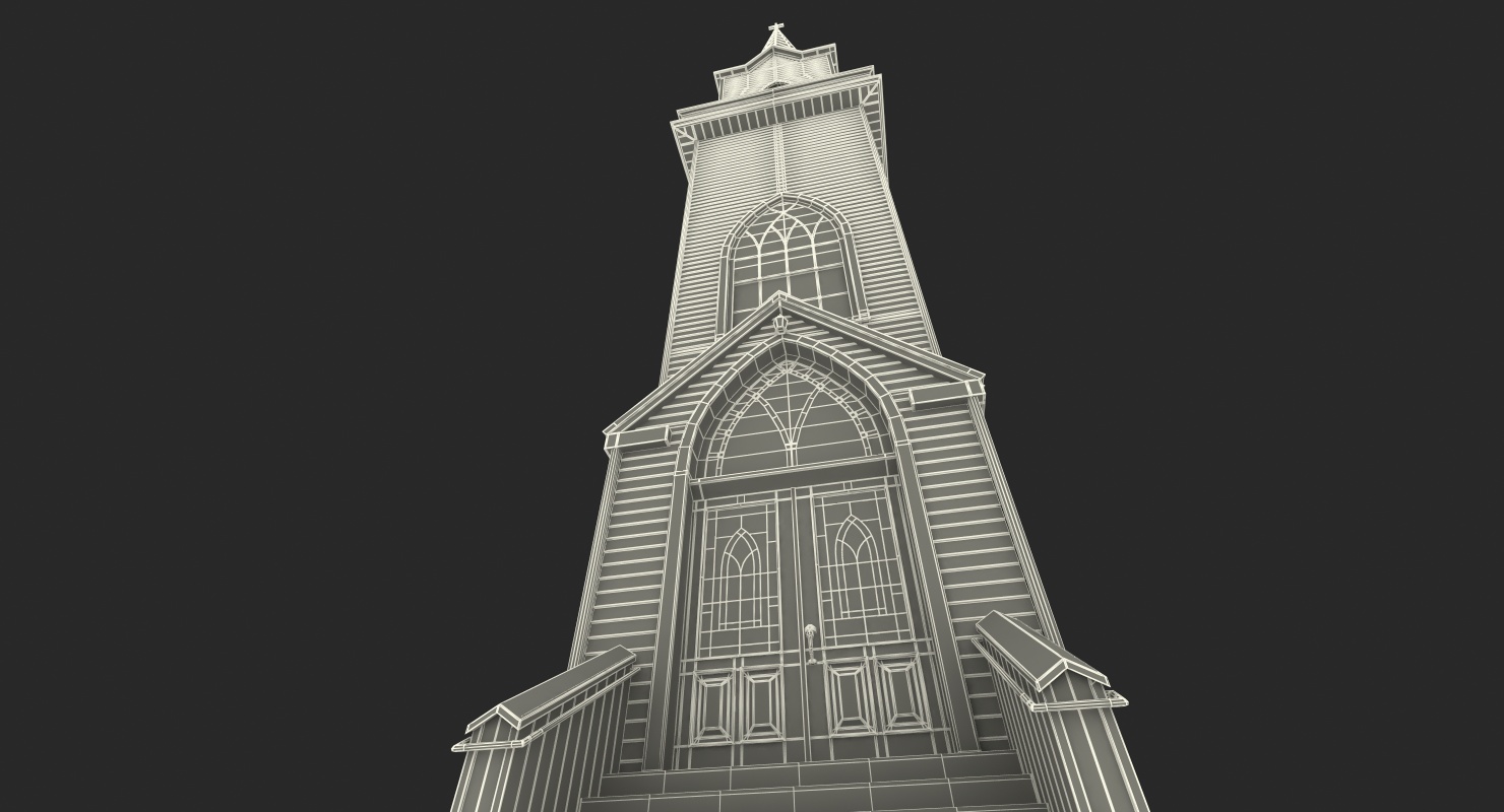 Wooden Tower with Bell 3D