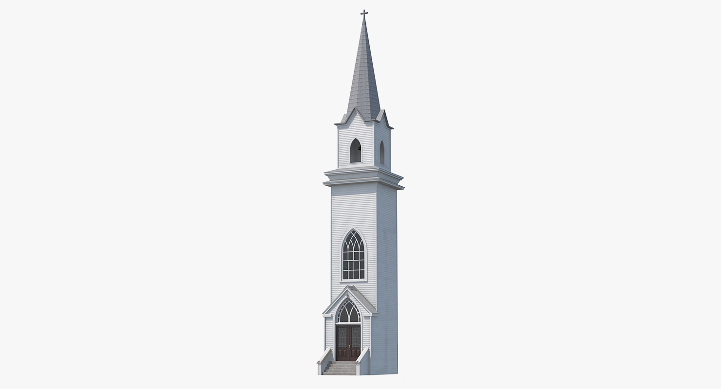 Wooden Tower with Bell 3D