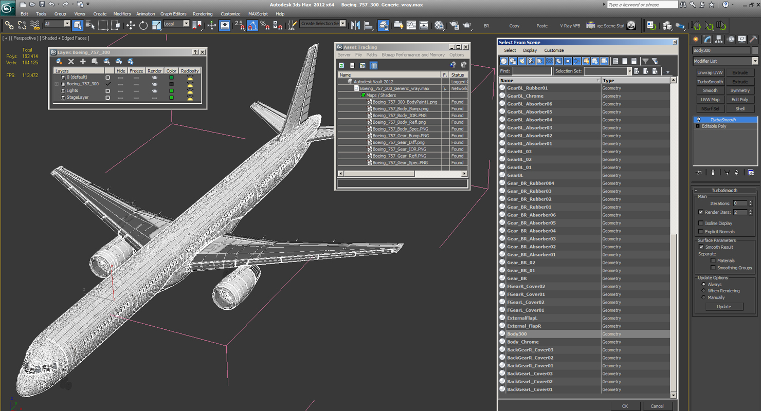 Boeing 757 300 Generic 3D