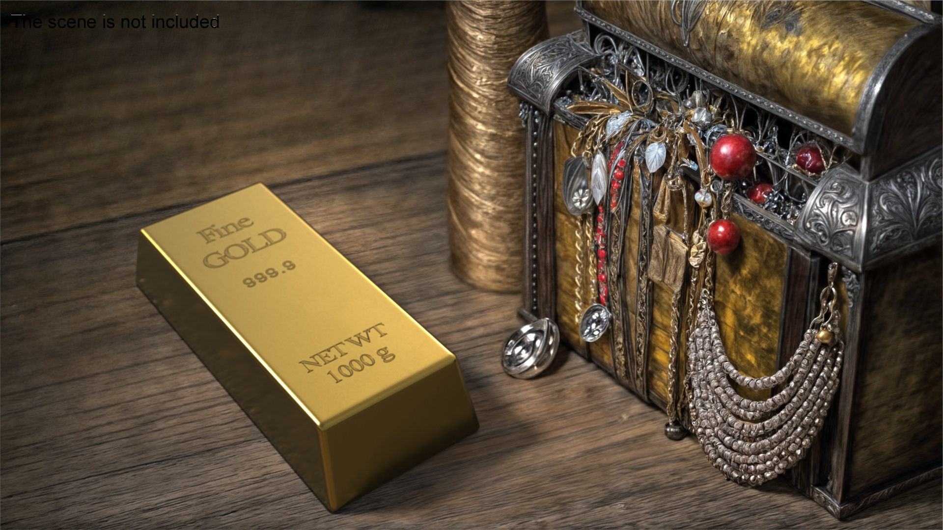 Gold Bullion Bar 1000g 3D