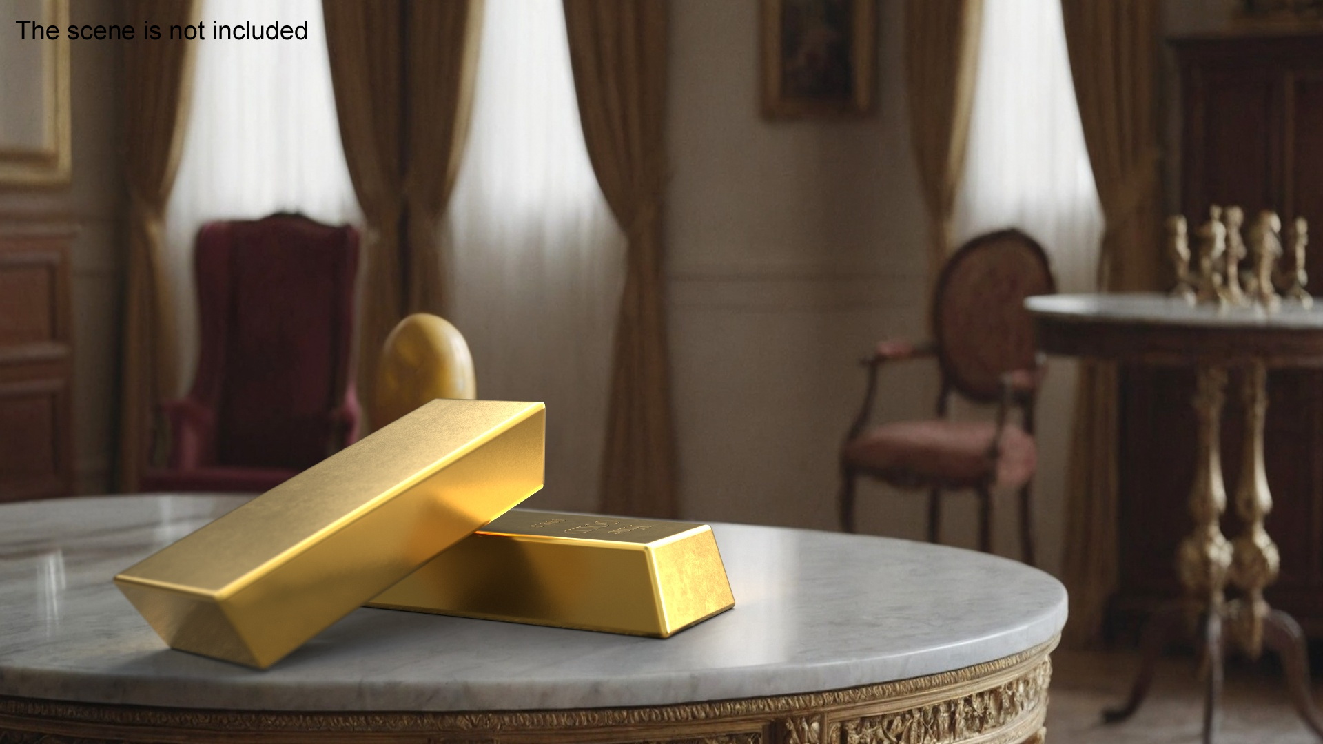 Gold Bullion Bar 1000g 3D