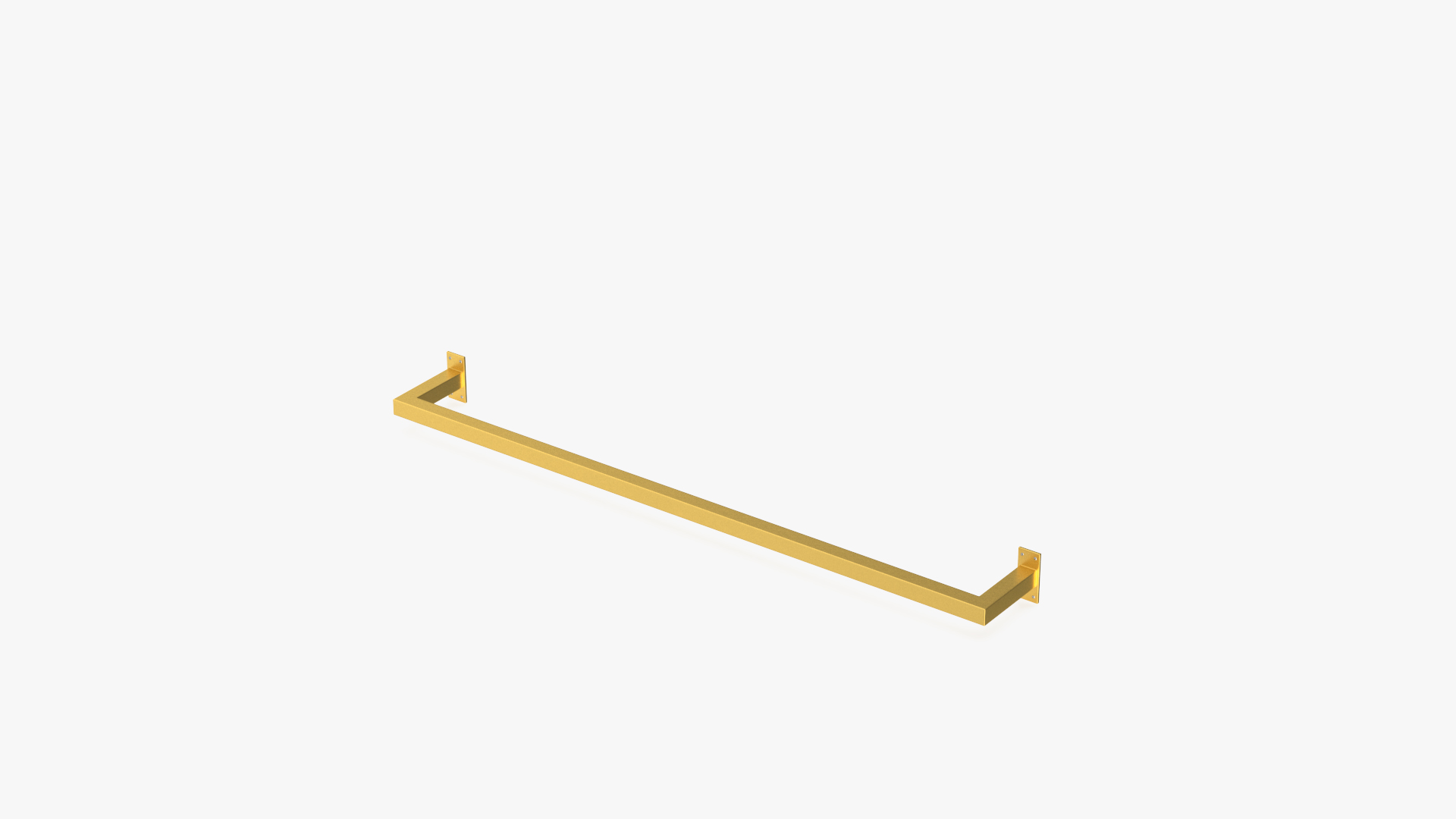 3D Wall Mounted Cloth Rack Gold model