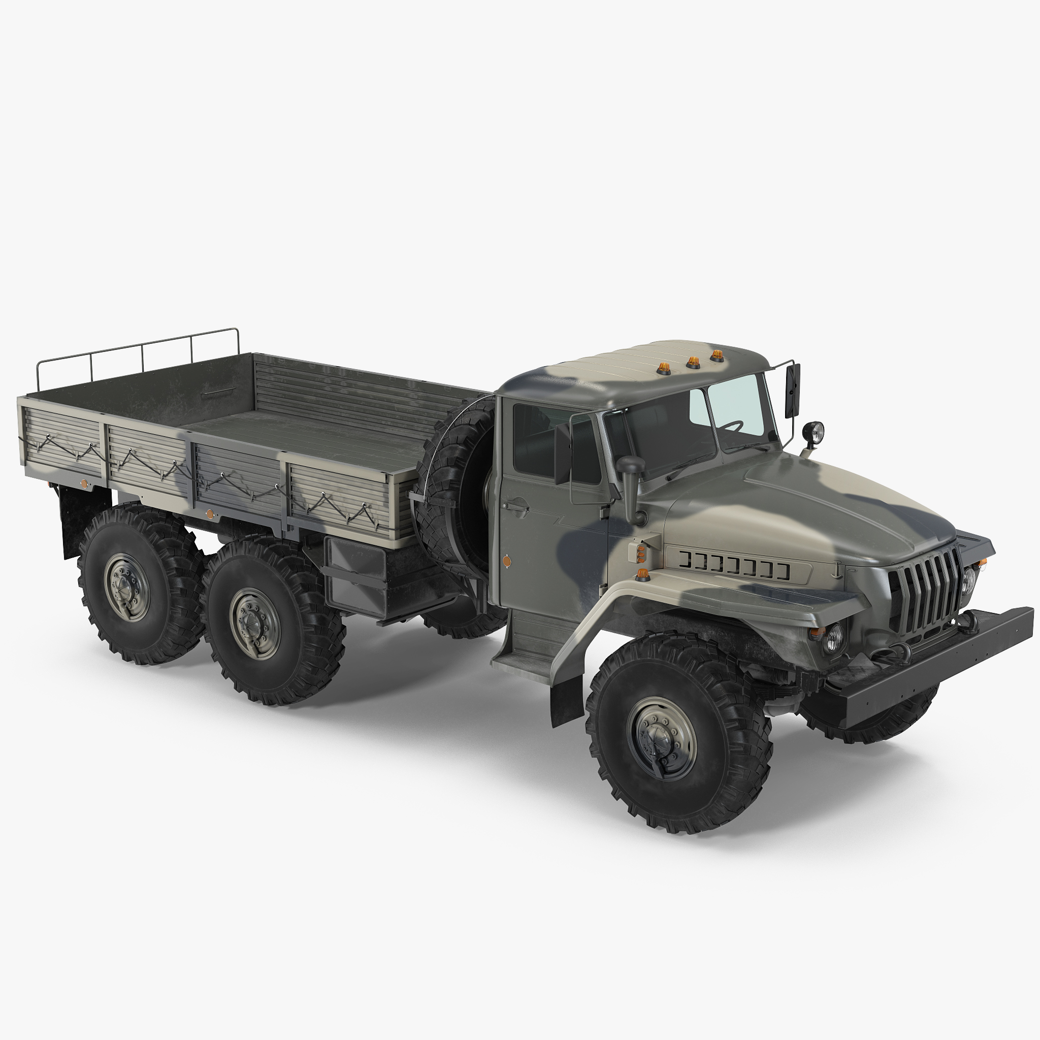 Ural 4320 Cargo Truck 3D Model, view 5