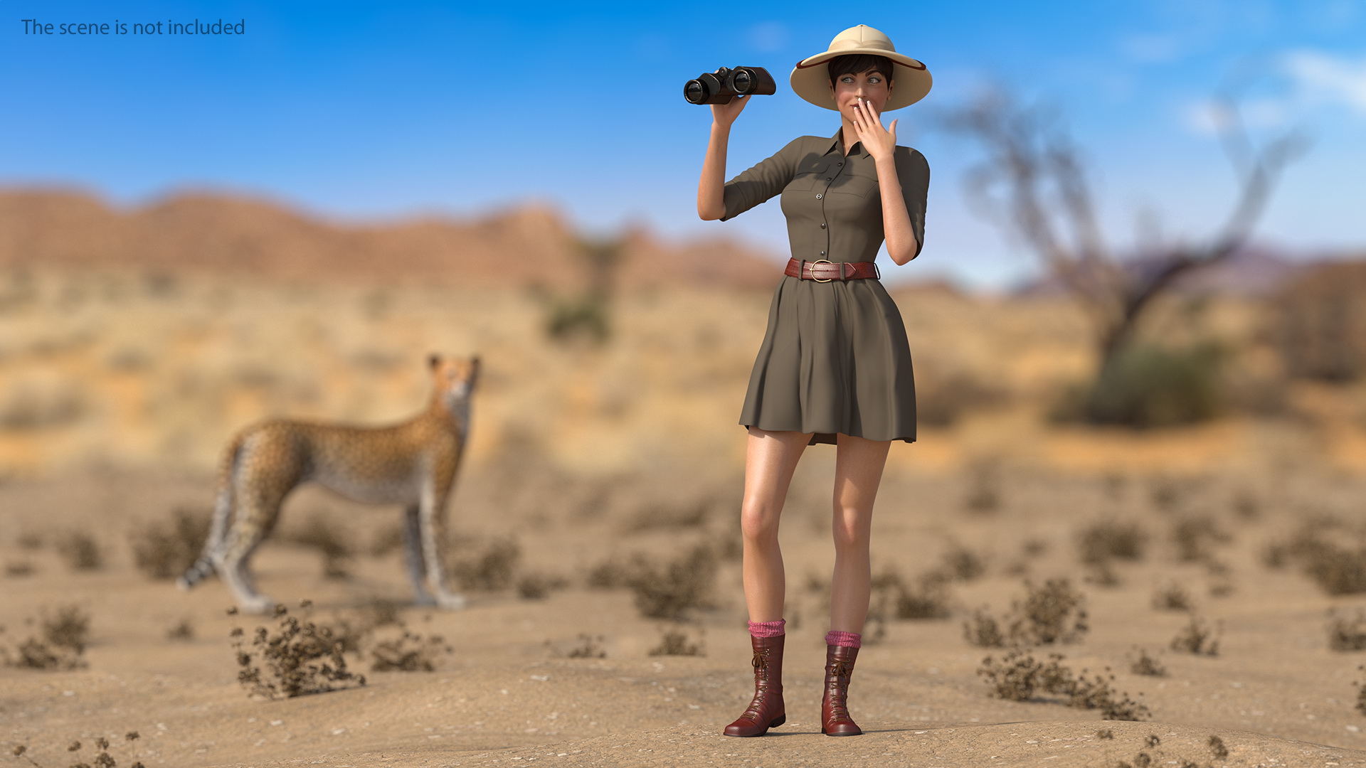 3D Women in Zookeeper Clothes