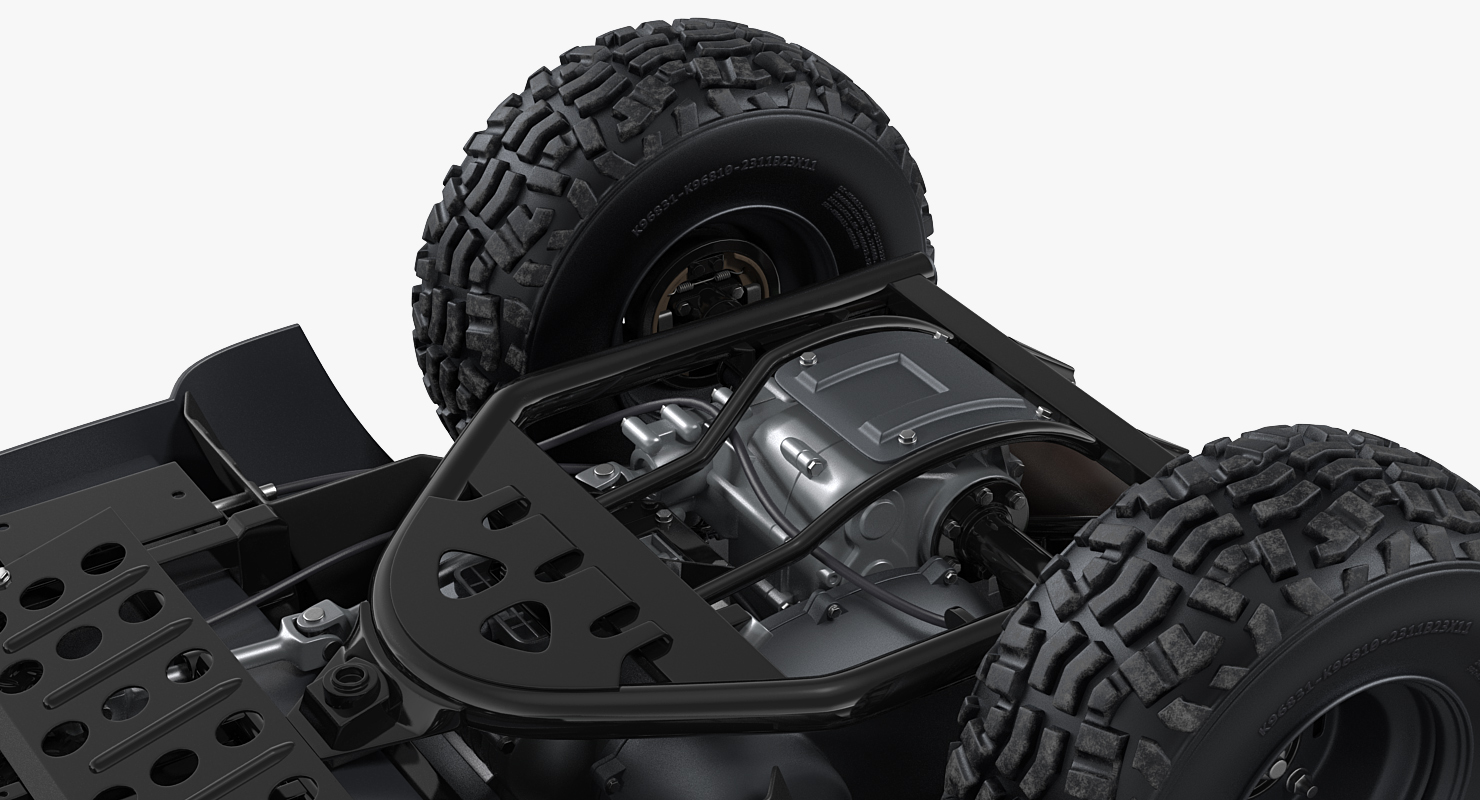 4x4 ATV Rigged 3D model