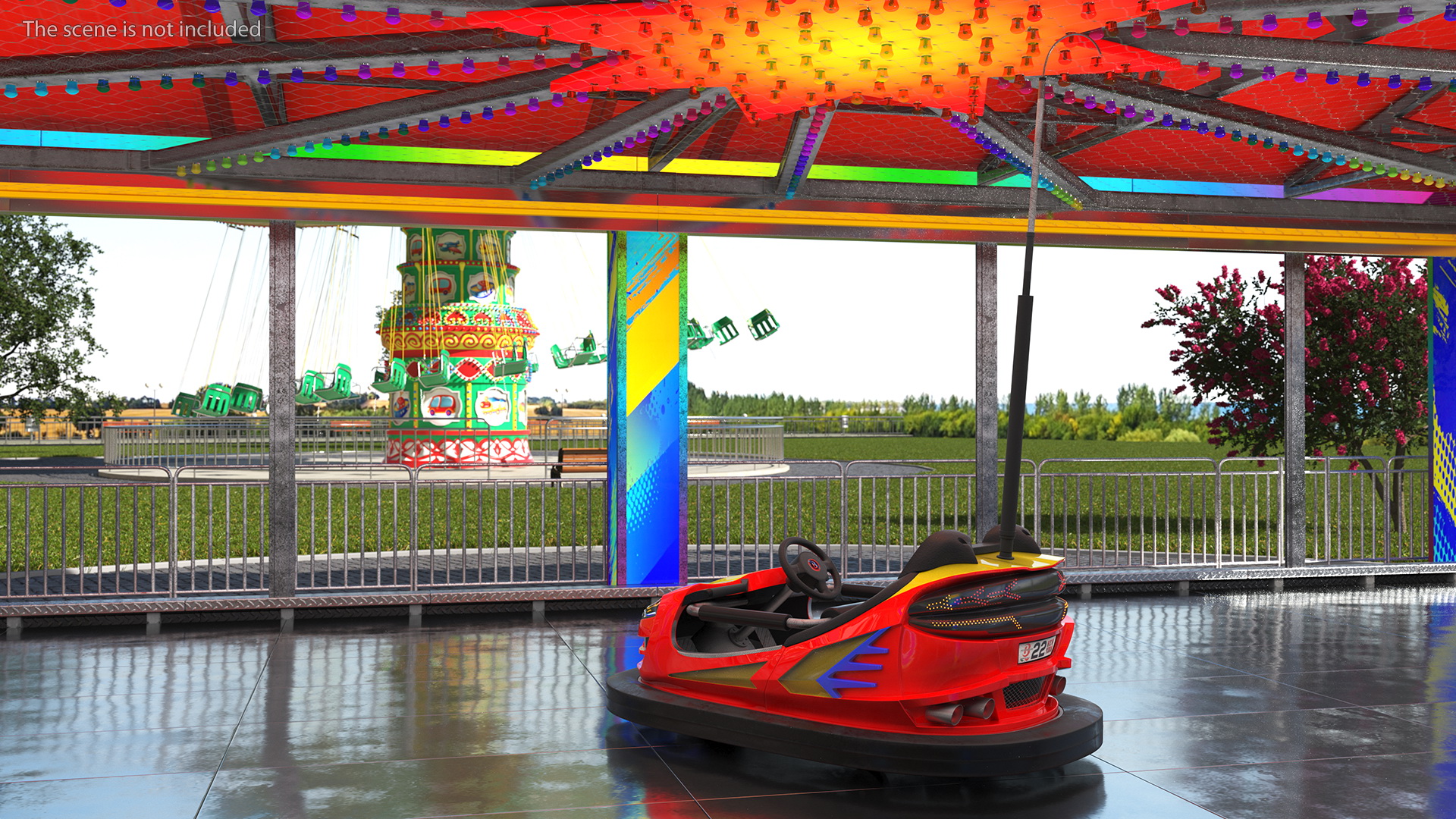 3D Bertazzon Bumper Car Electric Red model
