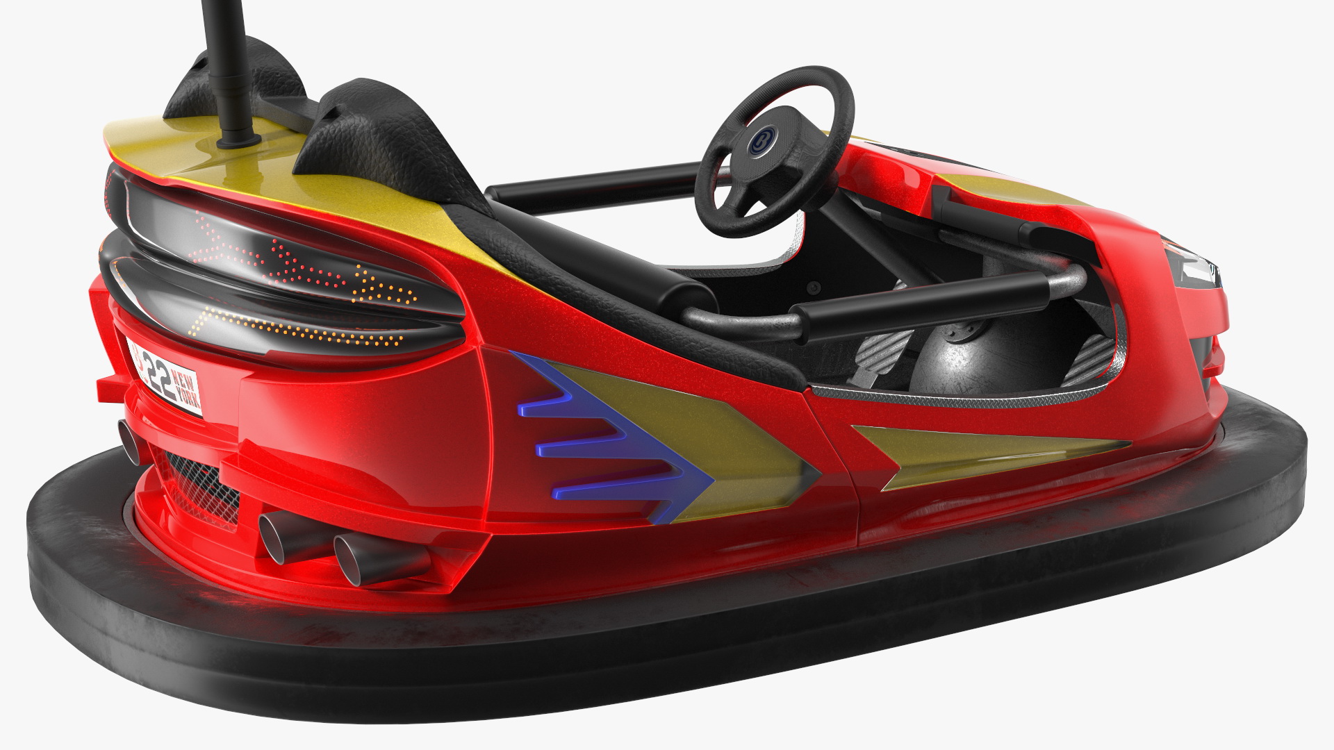 3D Bertazzon Bumper Car Electric Red model