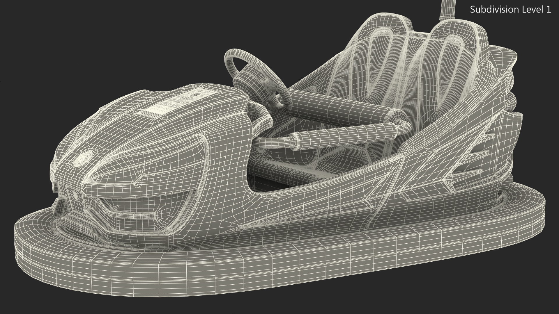 3D Bertazzon Bumper Car Electric Red model