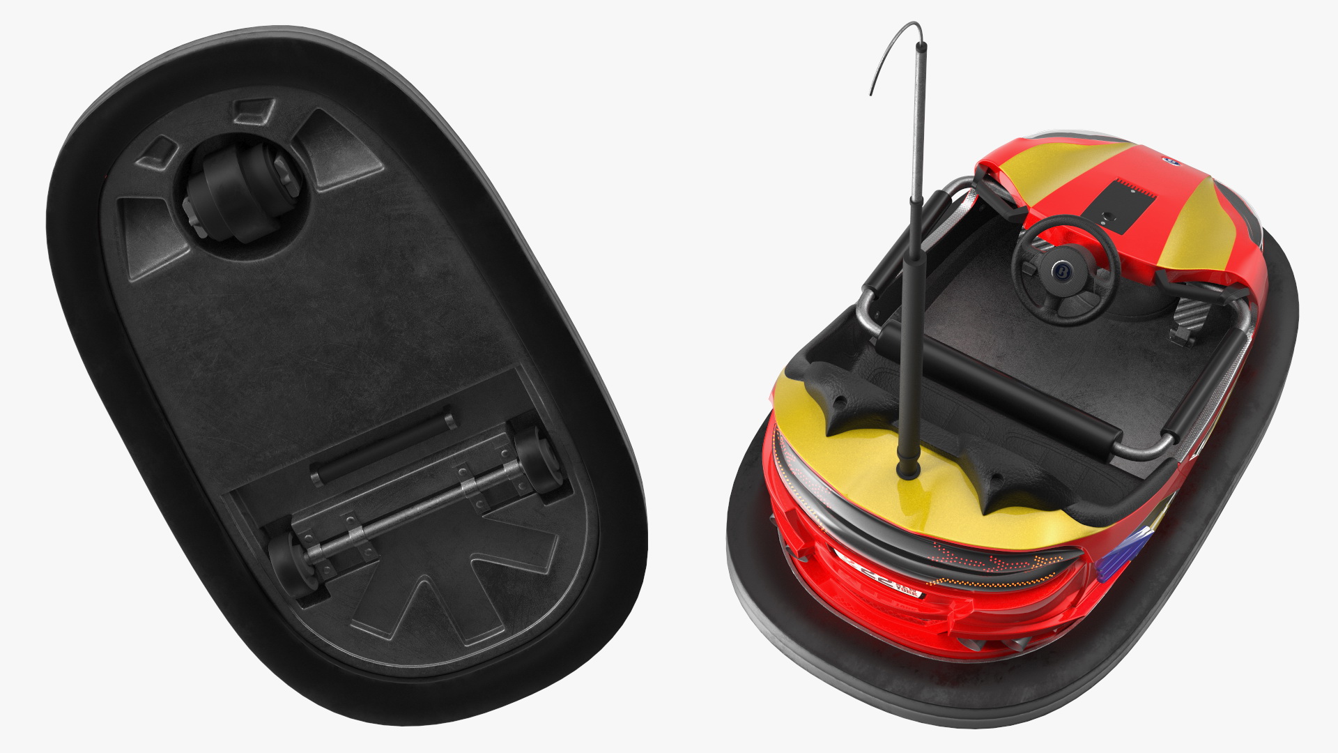 3D Bertazzon Bumper Car Electric Red model