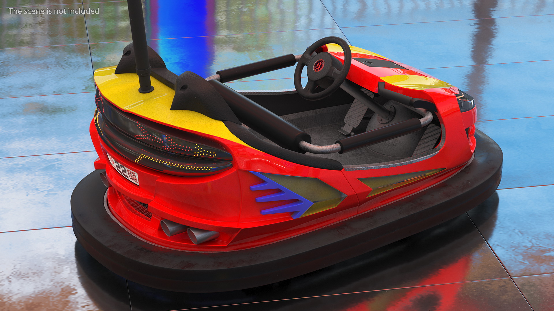3D Bertazzon Bumper Car Electric Red model